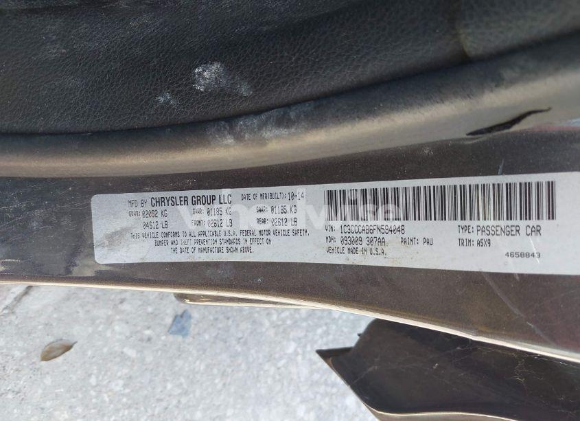 Photo 9 of 2015 Chrysler 200 LIMITED (VIN 1C3CCCAB6FN594048)