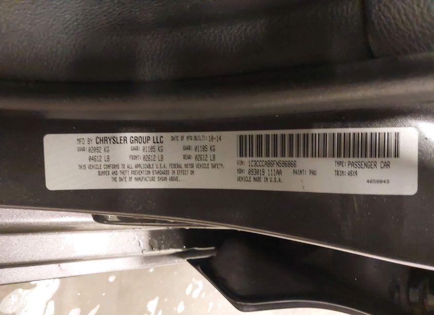 Photo 9 of 2015 Chrysler 200 LIMITED (VIN 1C3CCCAB6FN596866)