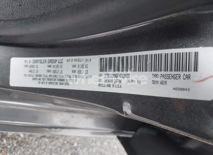 Photo 9 of 2015 Chrysler 200 LIMITED (VIN 1C3CCCAB6FN612466)