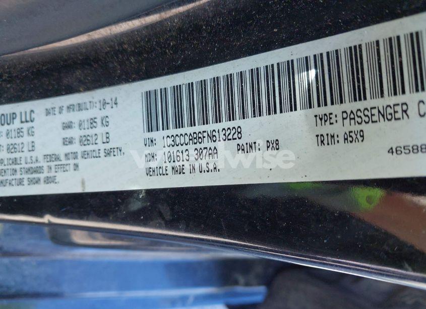 Photo 9 of 2015 Chrysler 200 LIMITED (VIN 1C3CCCAB6FN613228)