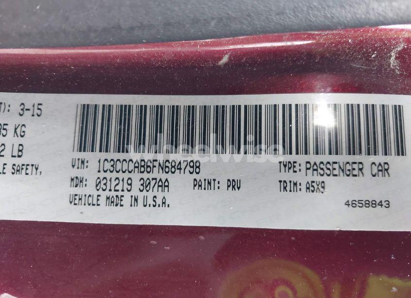 Photo 9 of 2015 Chrysler 200 LIMITED (VIN 1C3CCCAB6FN684798)