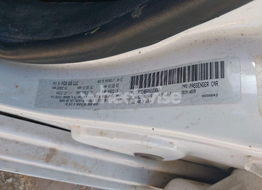 Photo 9 of 2016 Chrysler 200 LIMITED (VIN 1C3CCCAB6GN103687)
