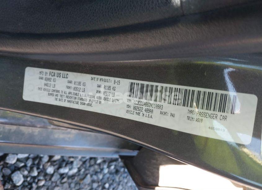 Photo 9 of 2016 Chrysler 200 LIMITED (VIN 1C3CCCAB6GN110803)