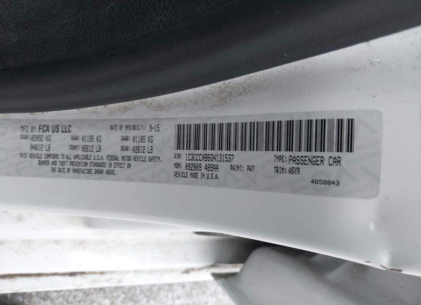 Photo 9 of 2016 Chrysler 200 LIMITED (VIN 1C3CCCAB6GN131537)