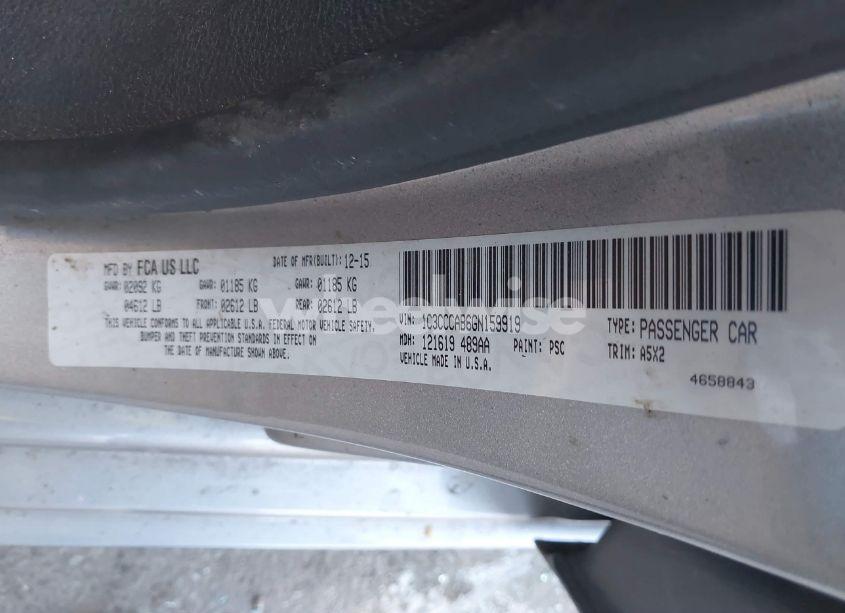 Photo 9 of 2016 Chrysler 200 LIMITED (VIN 1C3CCCAB6GN159919)