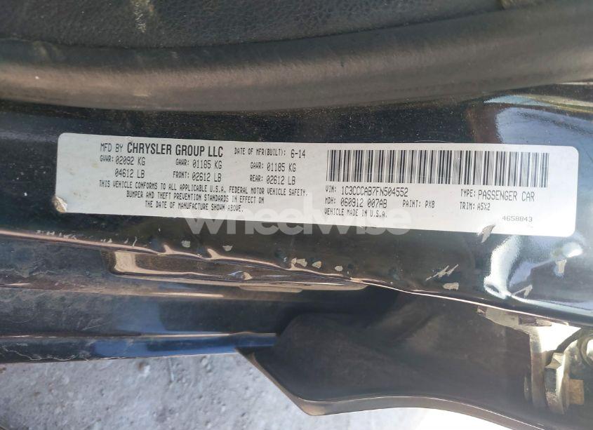 Photo 9 of 2015 Chrysler 200 LIMITED (VIN 1C3CCCAB7FN504552)