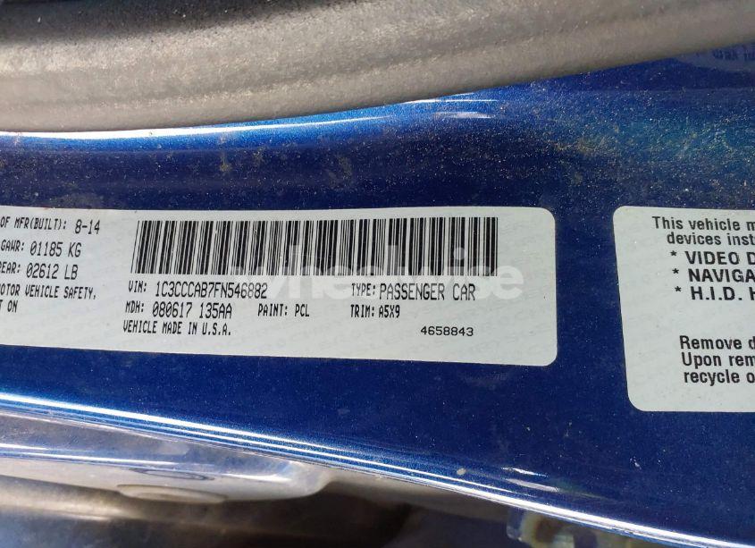 Photo 9 of 2015 Chrysler 200 LIMITED (VIN 1C3CCCAB7FN546882)