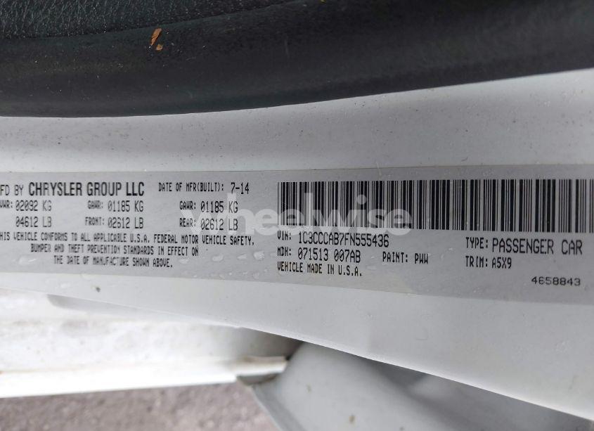 Photo 9 of 2015 Chrysler 200 LIMITED (VIN 1C3CCCAB7FN555436)