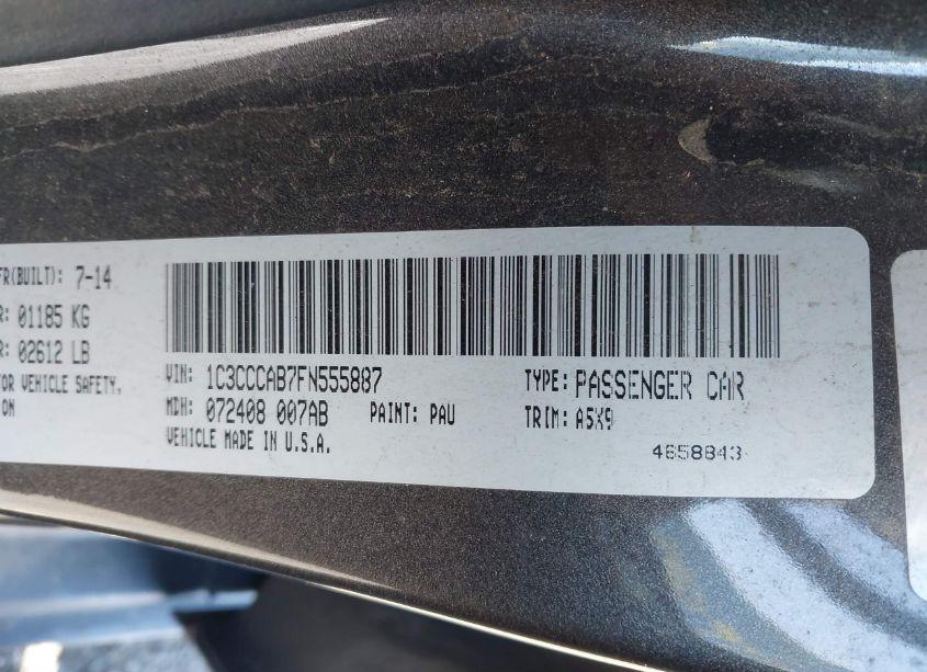 Photo 9 of 2015 Chrysler 200 LIMITED (VIN 1C3CCCAB7FN555887)