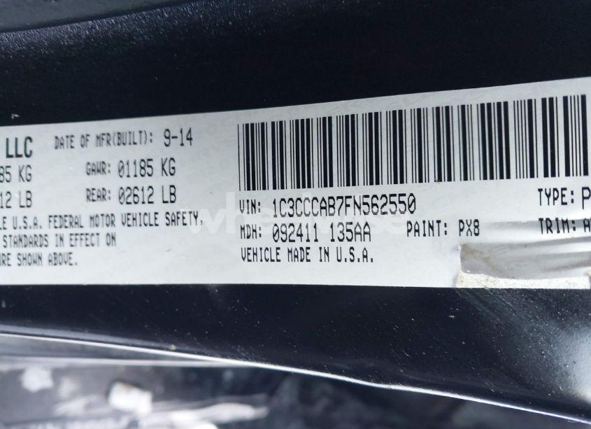 Photo 9 of 2015 Chrysler 200 LIMITED (VIN 1C3CCCAB7FN562550)