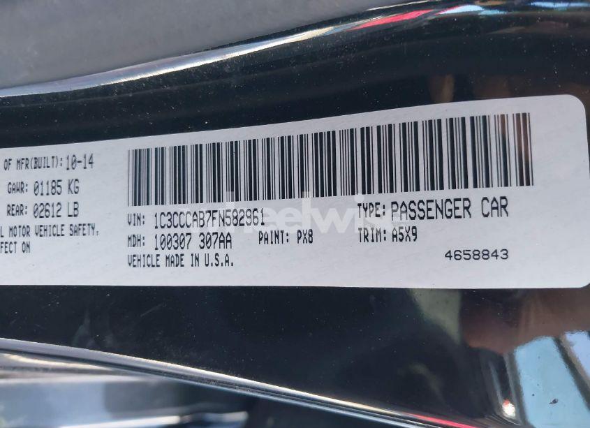 Photo 9 of 2015 Chrysler 200 LIMITED (VIN 1C3CCCAB7FN582961)