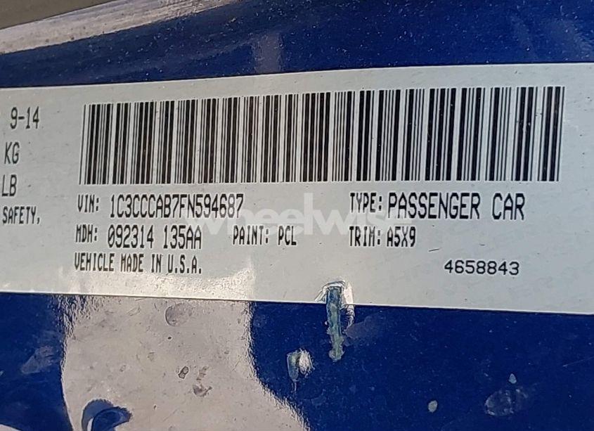 Photo 9 of 2015 Chrysler 200 LIMITED (VIN 1C3CCCAB7FN594687)