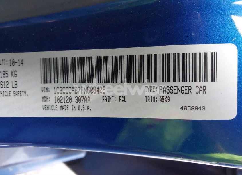 Photo 9 of 2015 Chrysler 200 LIMITED (VIN 1C3CCCAB7FN608409)