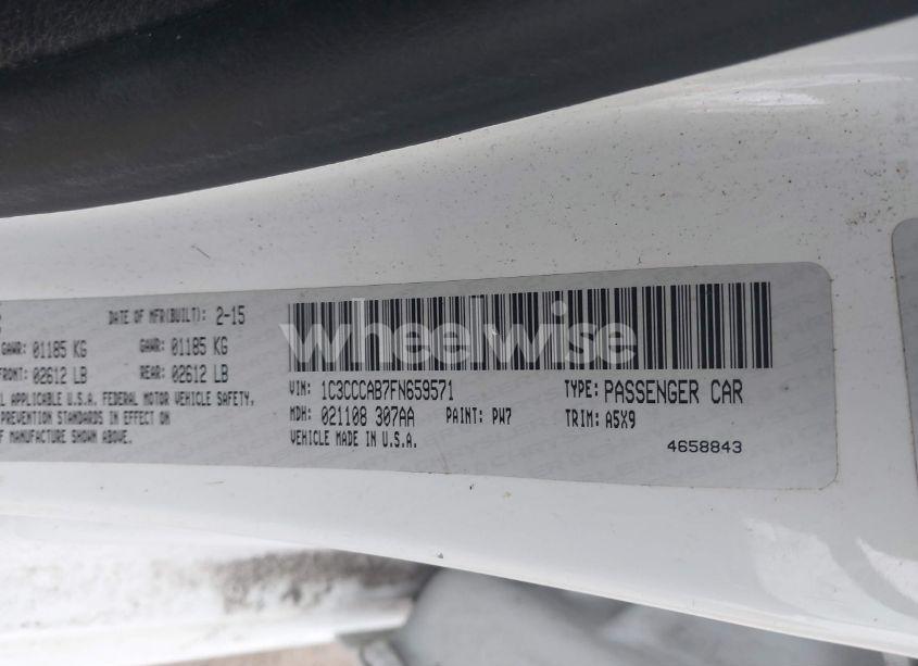 Photo 9 of 2015 Chrysler 200 LIMITED (VIN 1C3CCCAB7FN659571)