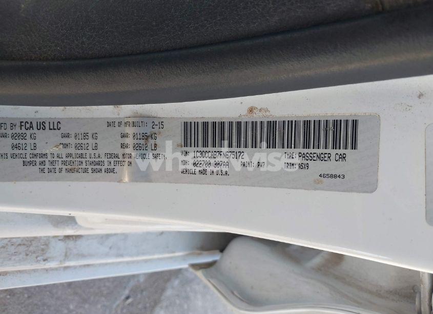 Photo 9 of 2015 Chrysler 200 LIMITED (VIN 1C3CCCAB7FN675172)