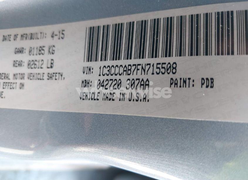 Photo 9 of 2015 Chrysler 200 LIMITED (VIN 1C3CCCAB7FN715508)