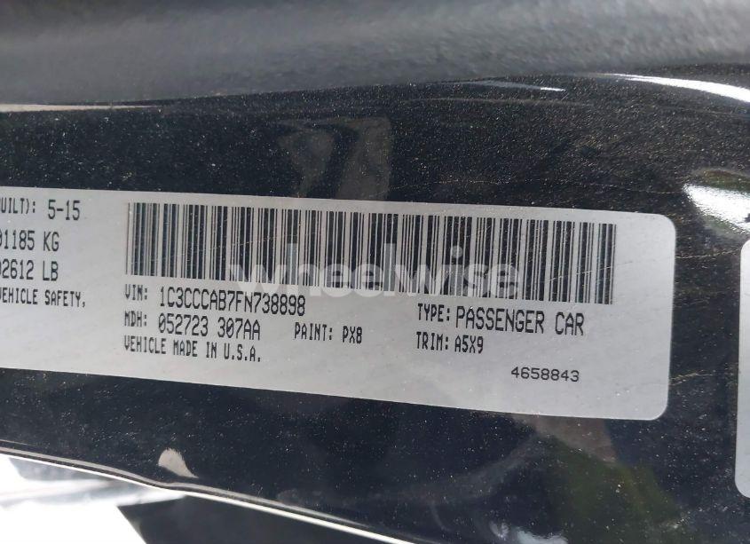 Photo 9 of 2015 Chrysler 200 LIMITED (VIN 1C3CCCAB7FN738898)