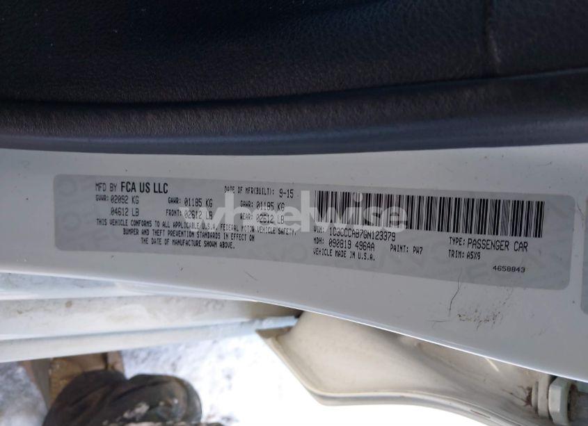 Photo 9 of 2016 Chrysler 200 LIMITED (VIN 1C3CCCAB7GN123379)