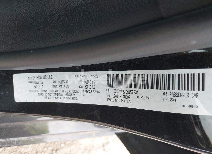 Photo 9 of 2016 Chrysler 200 LIMITED (VIN 1C3CCCAB7GN157631)