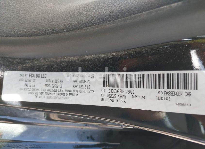 Photo 9 of 2016 Chrysler 200 LIMITED (VIN 1C3CCCAB7GN176003)