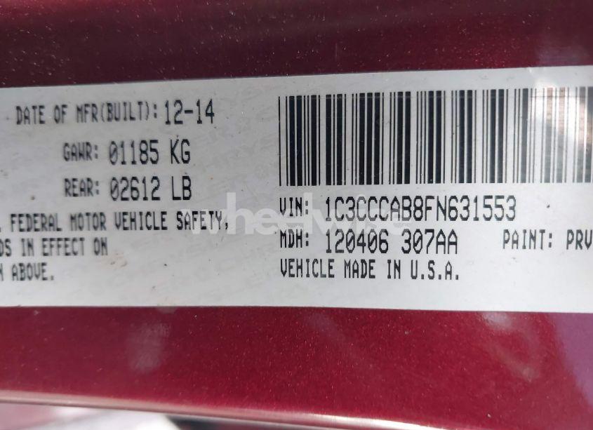 Photo 9 of 2015 Chrysler 200 LIMITED (VIN 1C3CCCAB8FN631553)