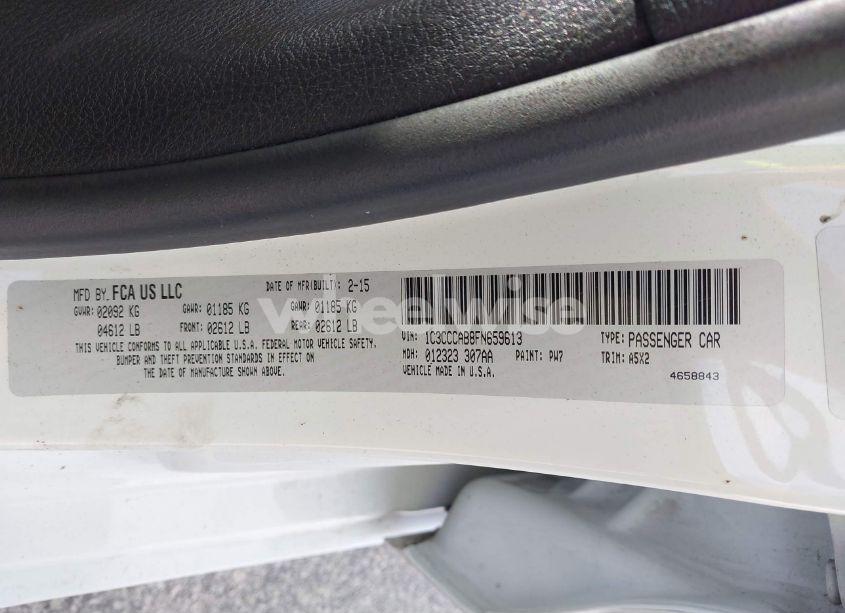 Photo 9 of 2015 Chrysler 200 LIMITED (VIN 1C3CCCAB8FN659613)