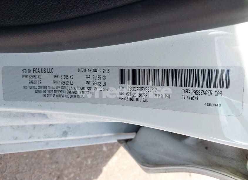 Photo 9 of 2015 Chrysler 200 LIMITED (VIN 1C3CCCAB8FN661717)