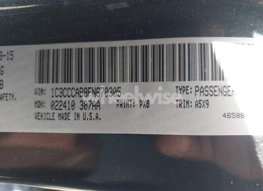 Photo 9 of 2015 Chrysler 200 LIMITED (VIN 1C3CCCAB8FN670305)