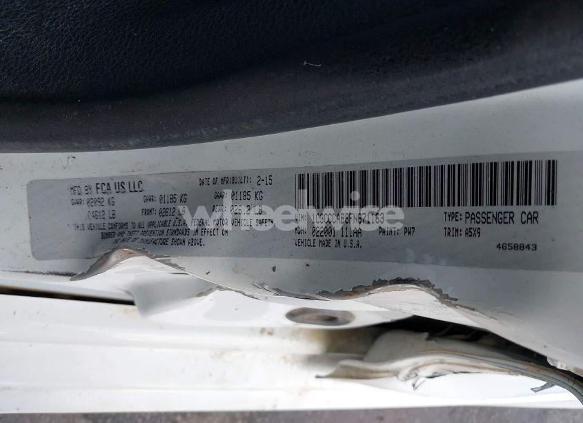 Photo 9 of 2015 Chrysler 200 LIMITED (VIN 1C3CCCAB8FN671163)