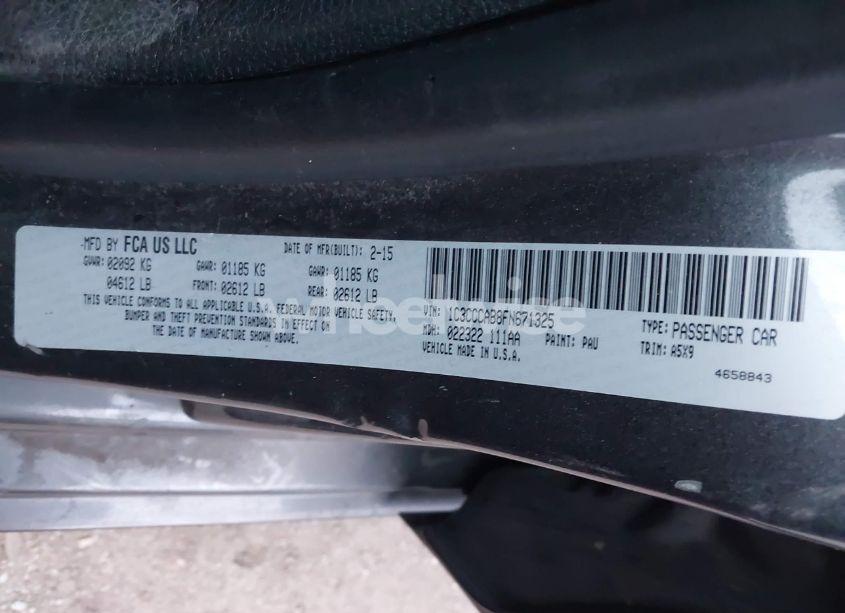 Photo 9 of 2015 Chrysler 200 LIMITED (VIN 1C3CCCAB8FN671325)