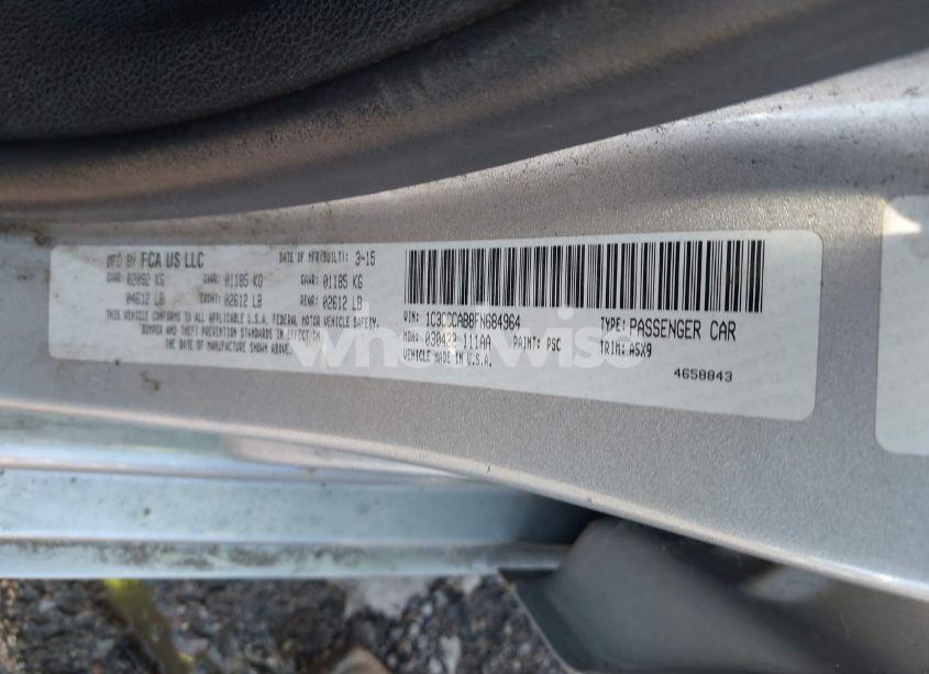 Photo 9 of 2015 Chrysler 200 LIMITED (VIN 1C3CCCAB8FN684964)