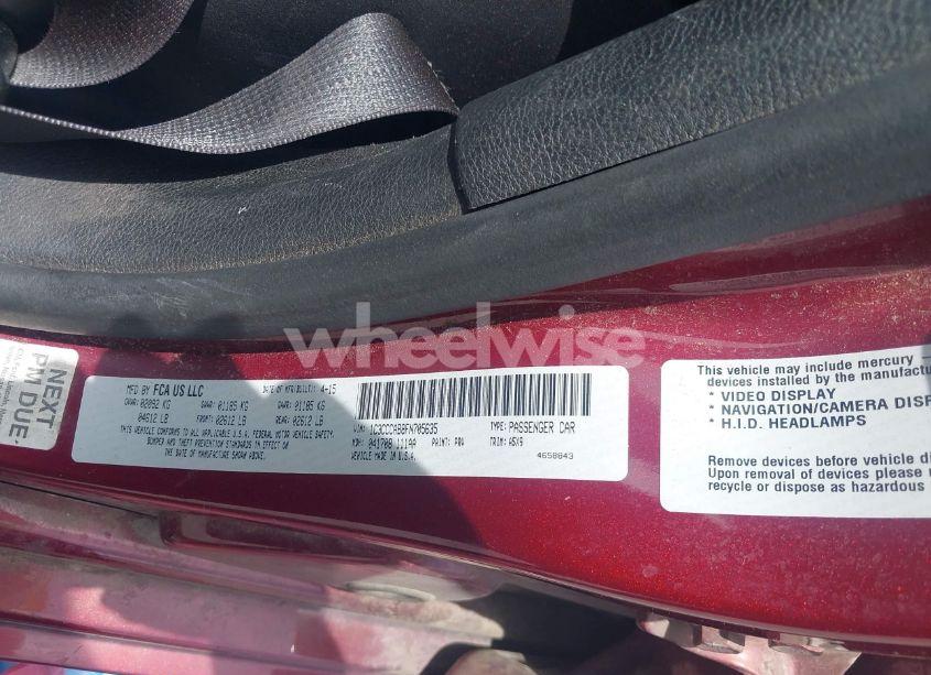 Photo 9 of 2015 Chrysler 200 LIMITED (VIN 1C3CCCAB8FN705635)