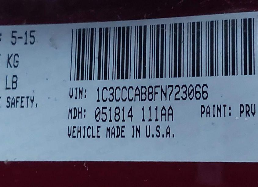 Photo 9 of 2015 Chrysler 200 LIMITED (VIN 1C3CCCAB8FN723066)