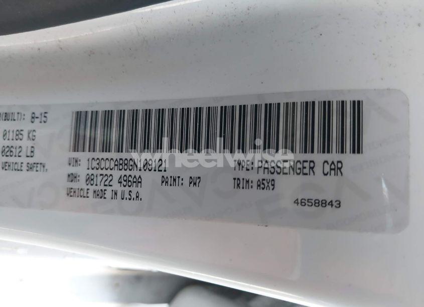 Photo 9 of 2016 Chrysler 200 LIMITED (VIN 1C3CCCAB8GN109121)