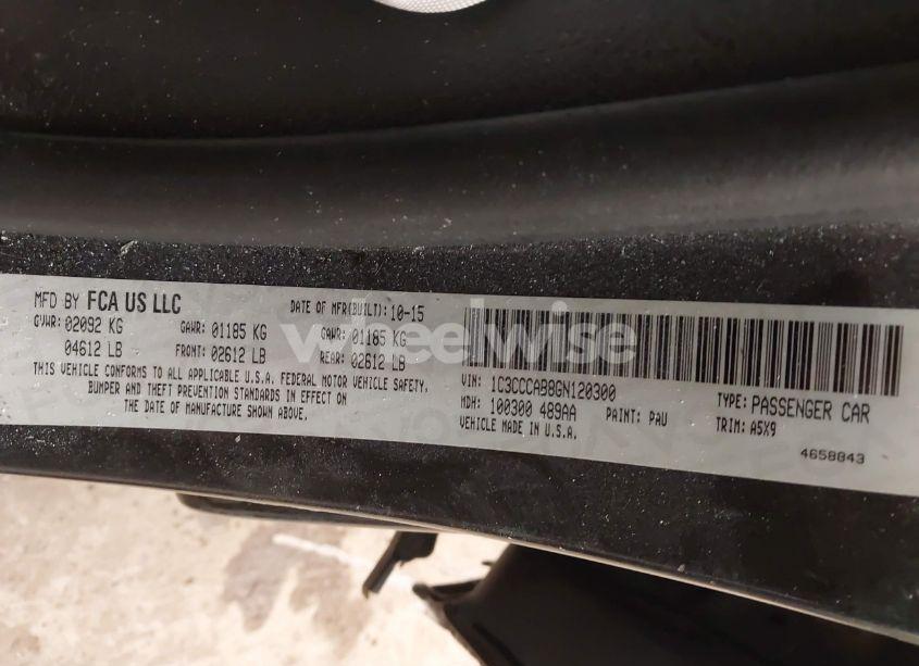 Photo 9 of 2016 Chrysler 200 LIMITED (VIN 1C3CCCAB8GN120300)