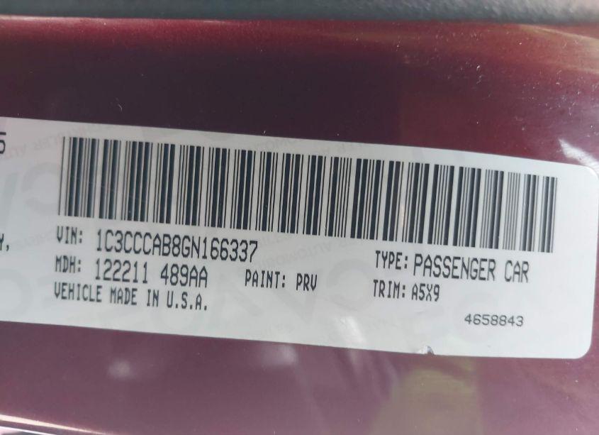 Photo 9 of 2016 Chrysler 200 LIMITED (VIN 1C3CCCAB8GN166337)