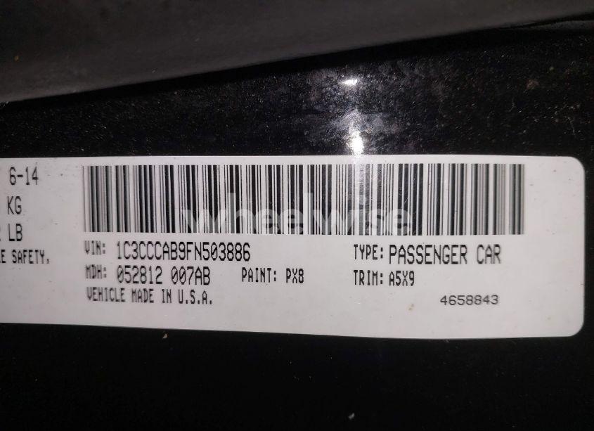 Photo 9 of 2015 Chrysler 200 LIMITED (VIN 1C3CCCAB9FN503886)