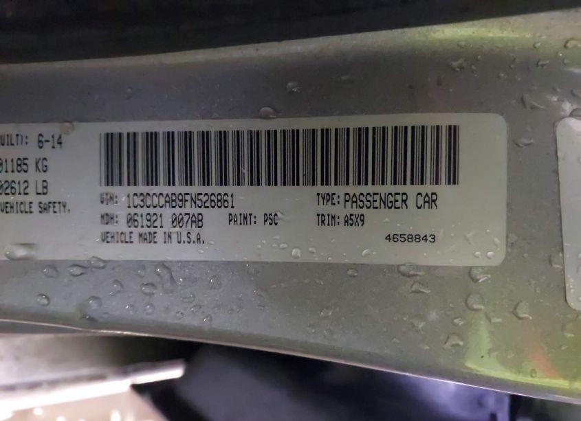 Photo 9 of 2015 Chrysler 200 LIMITED (VIN 1C3CCCAB9FN526861)