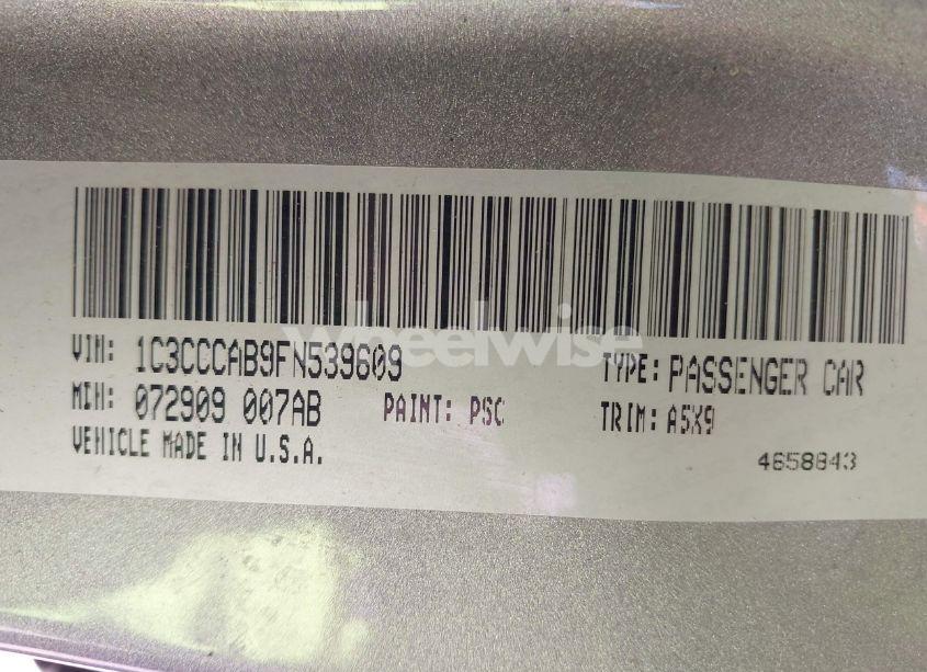 Photo 9 of 2015 Chrysler 200 LIMITED (VIN 1C3CCCAB9FN539609)