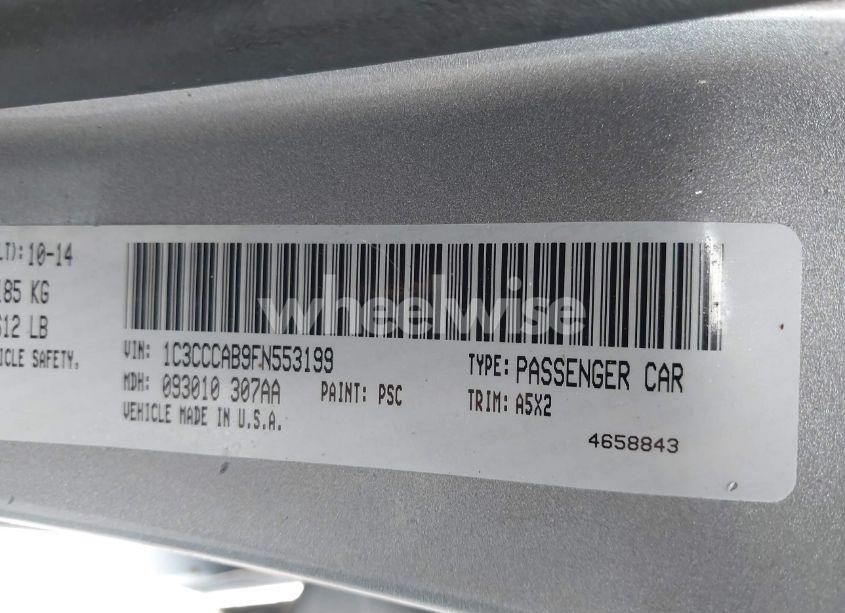 Photo 9 of 2015 Chrysler 200 LIMITED (VIN 1C3CCCAB9FN553199)