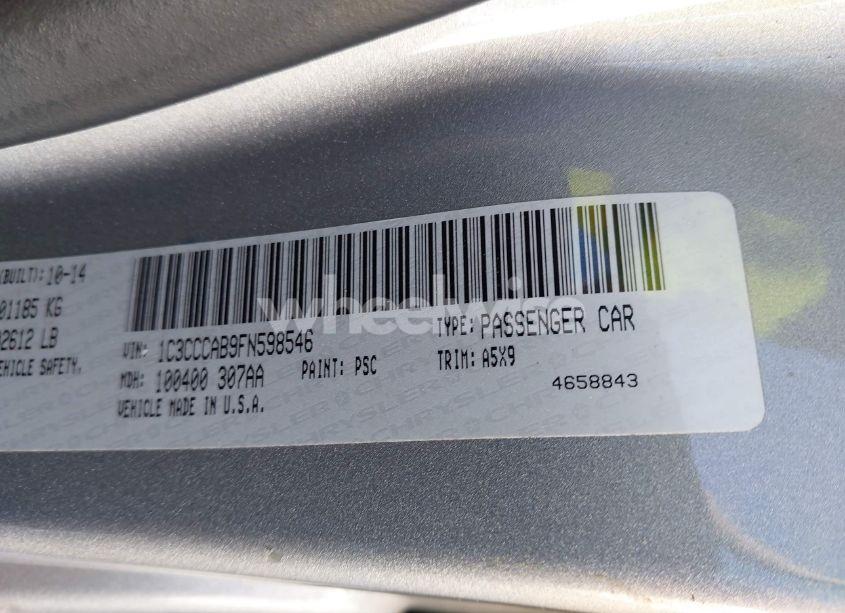 Photo 9 of 2015 Chrysler 200 LIMITED (VIN 1C3CCCAB9FN598546)