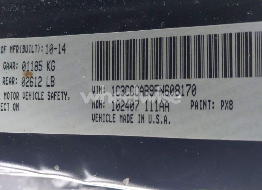 Photo 9 of 2015 Chrysler 200 LIMITED (VIN 1C3CCCAB9FN608170)