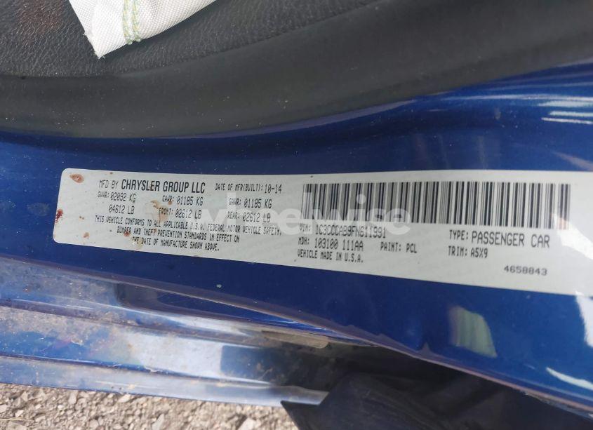 Photo 9 of 2015 Chrysler 200 LIMITED (VIN 1C3CCCAB9FN611991)