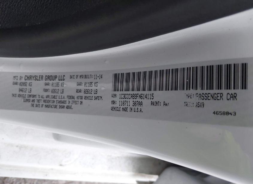 Photo 9 of 2015 Chrysler 200 LIMITED (VIN 1C3CCCAB9FN614115)