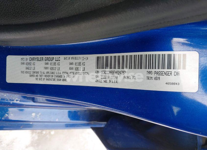 Photo 9 of 2015 Chrysler 200 LIMITED (VIN 1C3CCCAB9FN624787)