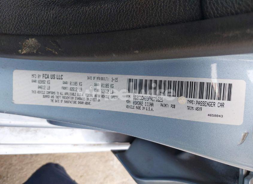 Photo 9 of 2015 Chrysler 200 LIMITED (VIN 1C3CCCAB9FN671625)