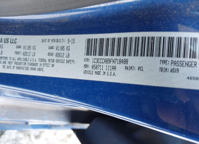 Photo 9 of 2015 Chrysler 200 LIMITED (VIN 1C3CCCAB9FN718488)