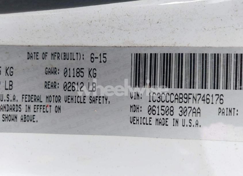 Photo 9 of 2015 Chrysler 200 LIMITED (VIN 1C3CCCAB9FN746176)