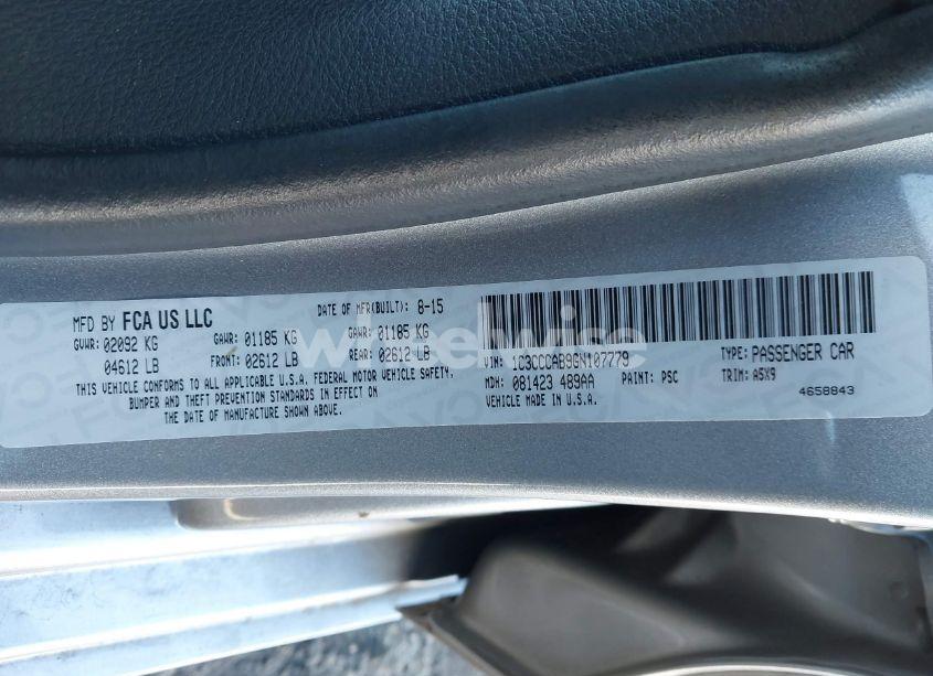 Photo 9 of 2016 Chrysler 200 (VIN 1C3CCCAB9GN107779)