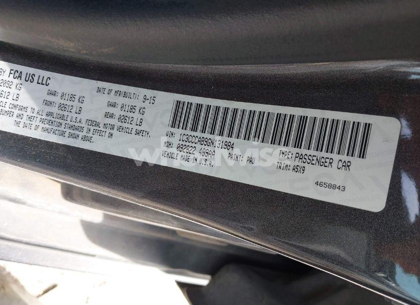 Photo 9 of 2016 Chrysler 200 LIMITED (VIN 1C3CCCAB9GN131984)